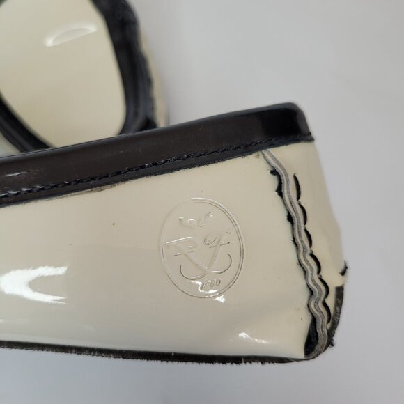 Frette Two-Tone Black and Cream Loafers - Picture 9 of 9